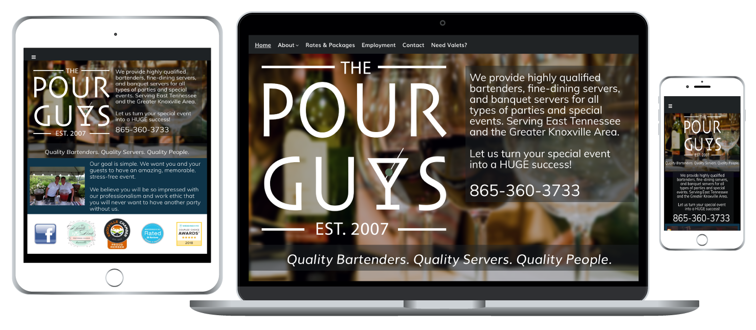 The Pour Guys responsive website