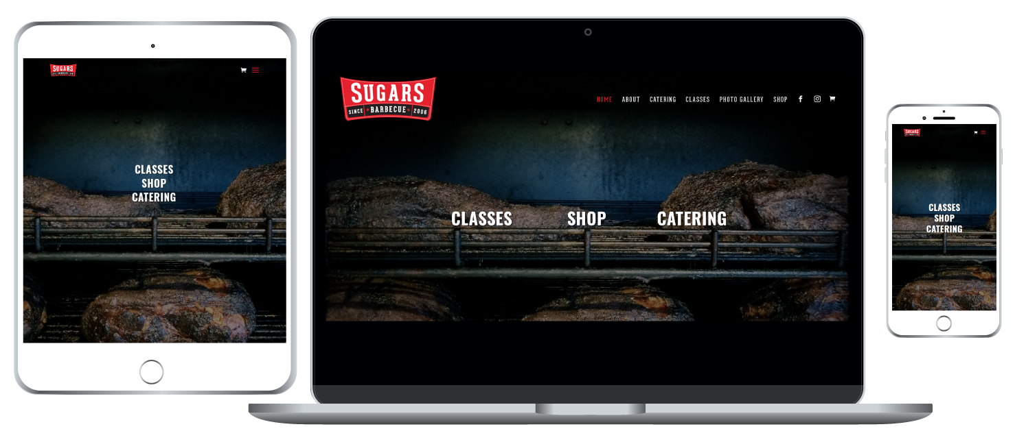 Sugars Barbecue responsive website