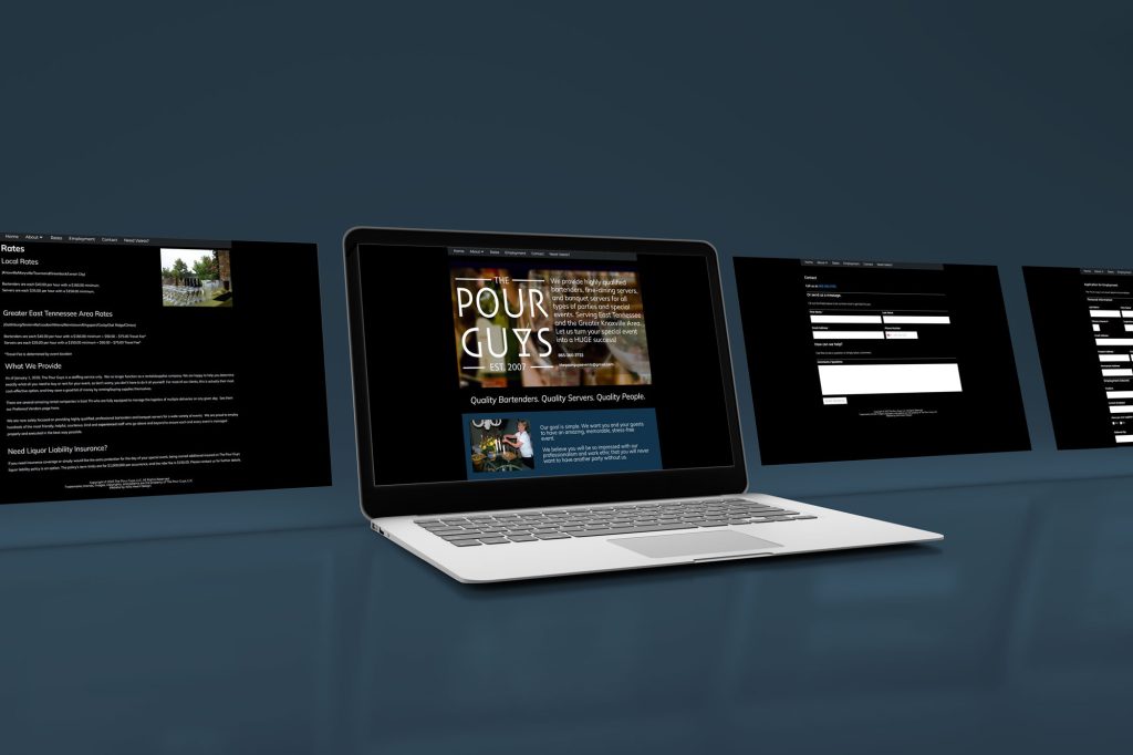 The Pour Guys website design mockup