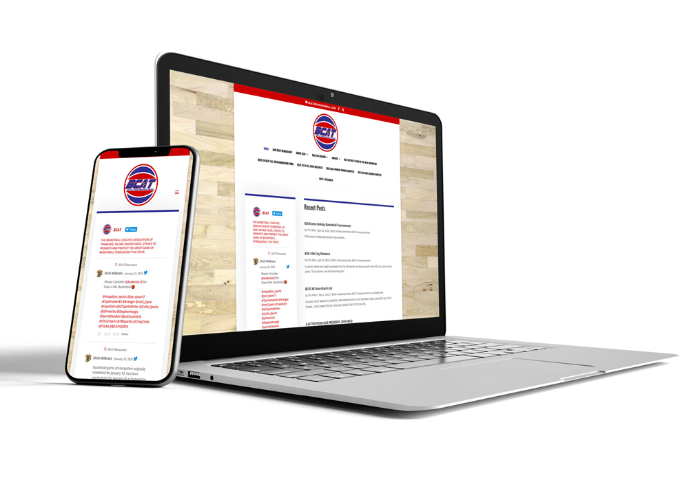 BCAT Hoops Website Mockup