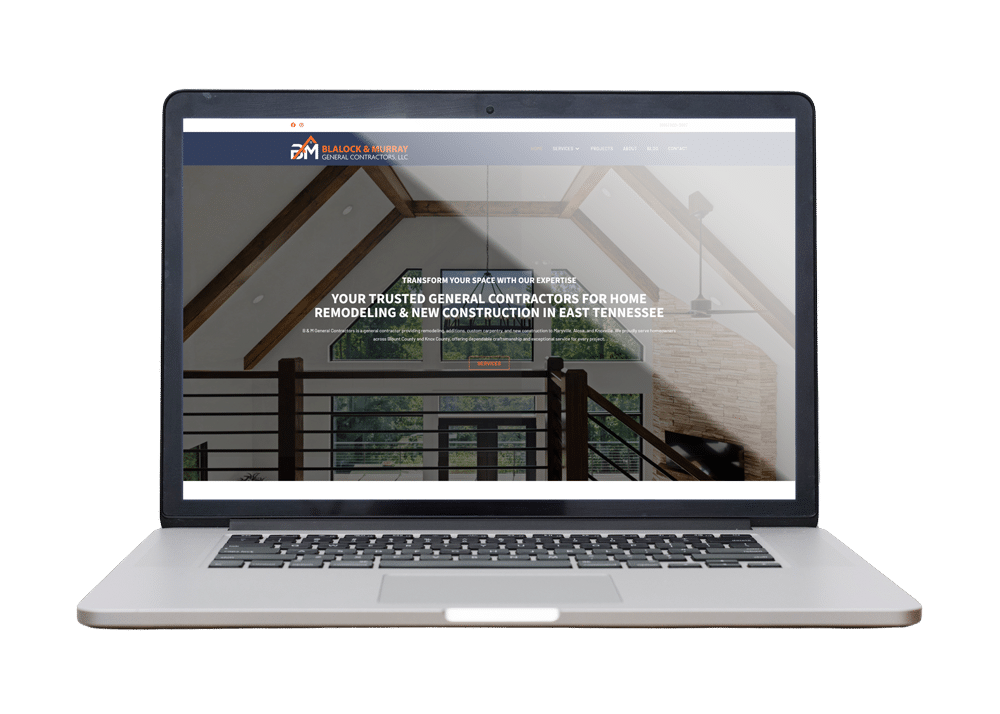 Blalock & Murray General Contractors WordPress website mockup