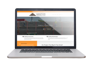 Maston Construction website mockup