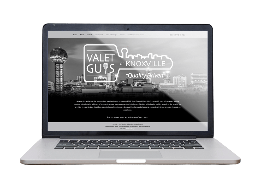 Valet Guys of Knoxville WordPress website mockup