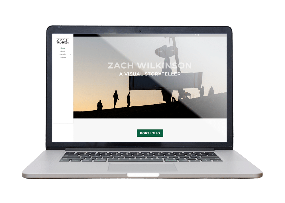 Zach Wilkinson WordPress website mockup