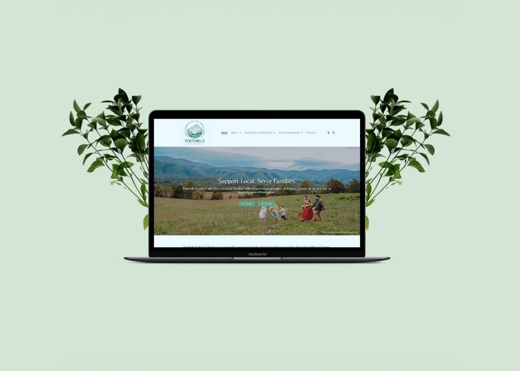 Foothills Family Collective Website Mockup