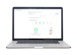 PageSpeed Insights report showing a mobile performance score of 91 for wildheart.design.