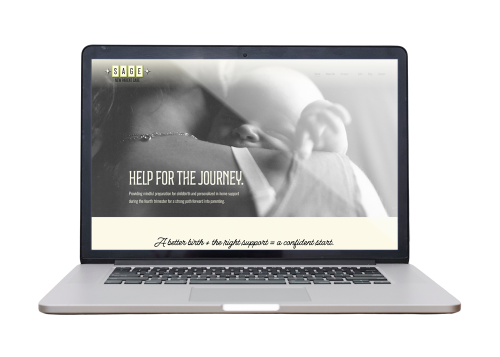 Sage New Parent Care Squarespace website mockup