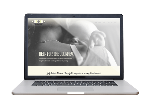 Sage New Parent Care Squarespace website mockup